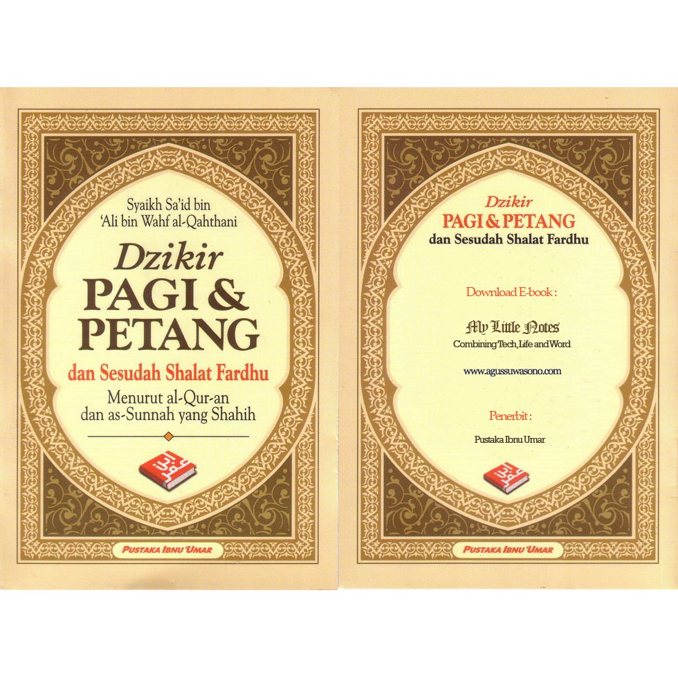 Buku Saku Dzikir Pagi Petang Ibnu Umar Shopee Indonesia