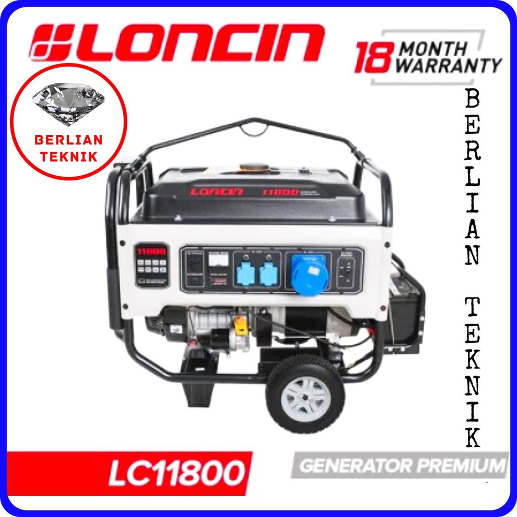 Gasoline Generator Mesin Genset Bensin Loncin LC 11800 / 10000 Watt Starter