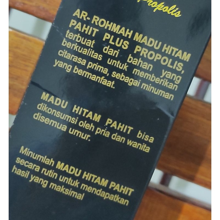 Madu Pahit Hitam Propolis Ar Rohman / Mengatasi Kolesterol / Meningkatkan Daya Tahan Tubuh