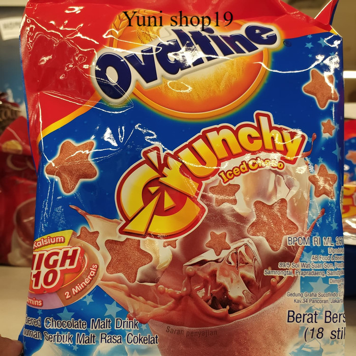 

ovaltine crunch ice choco bag isi 18 stik