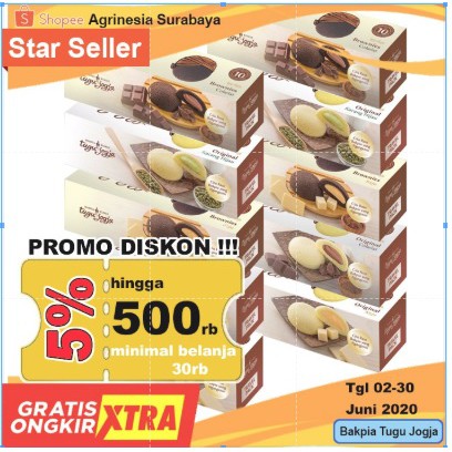 Paket 12 box bakpia kukus tugu jogja isi 10