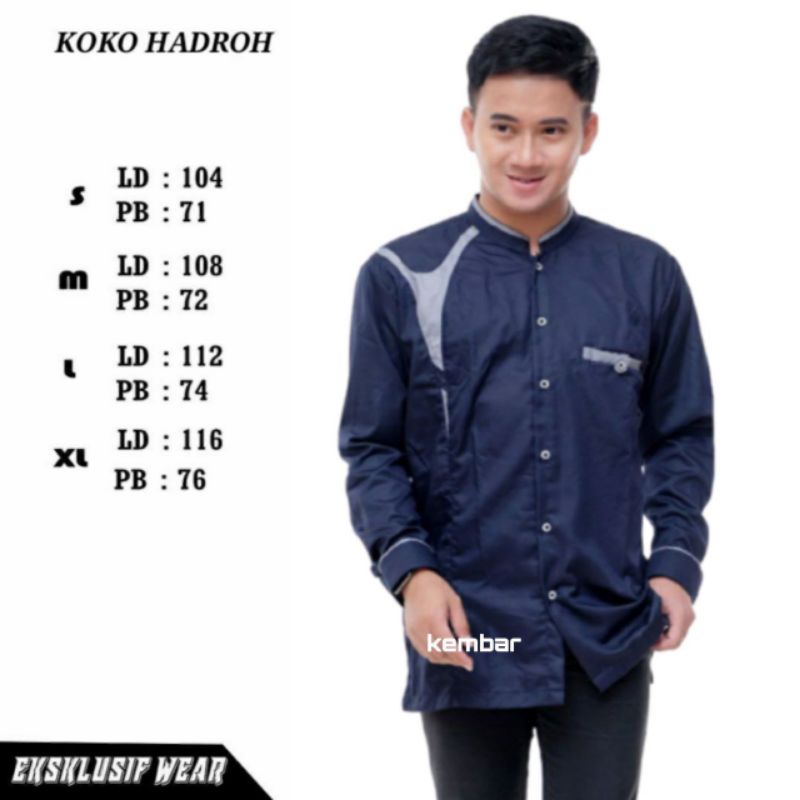 BAJU KOKO HADROH LENGAN PANJANG SERAGAM SANTRI