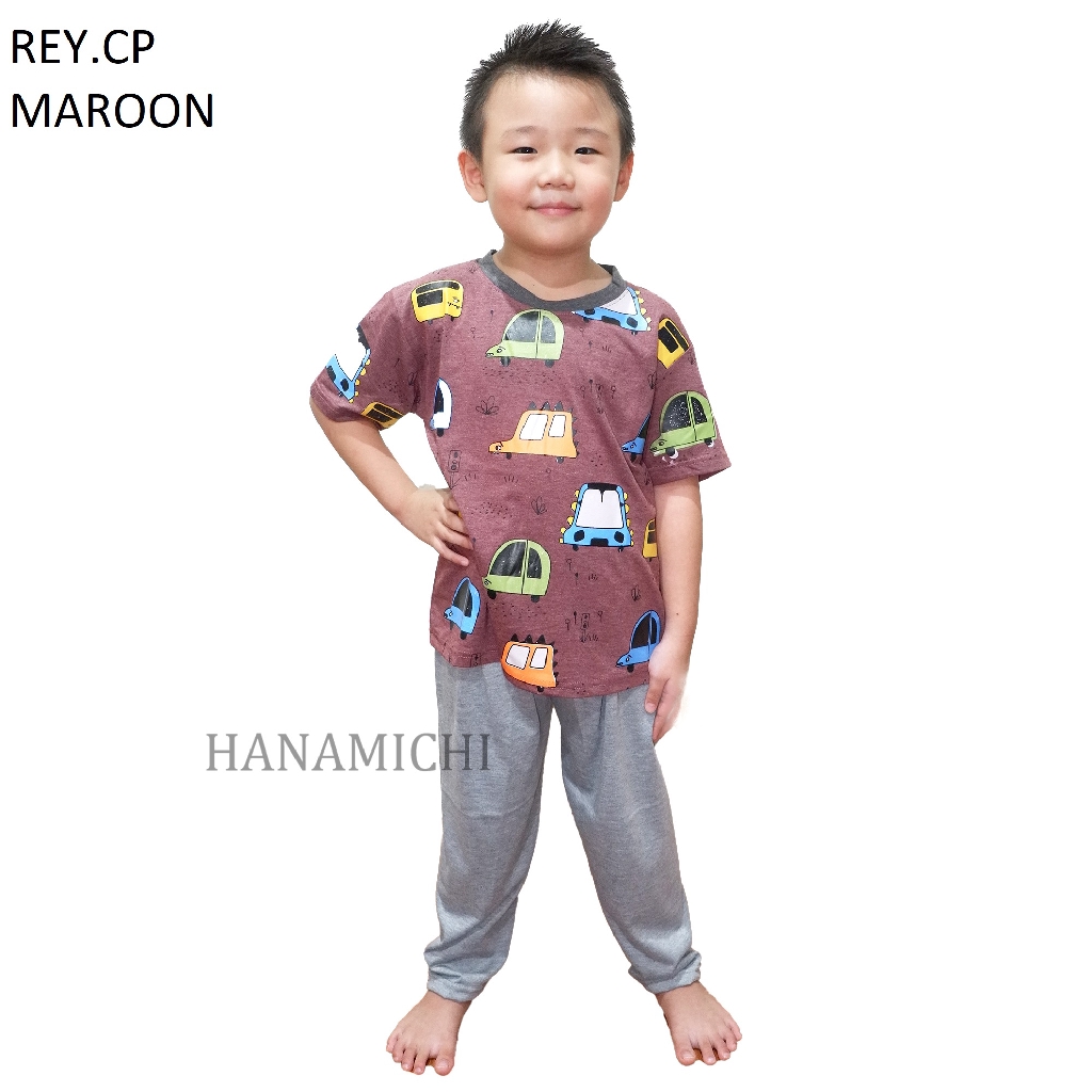 Hanamichi REY.CP Baju Tidur Anak Bergambar Lengan Pendek