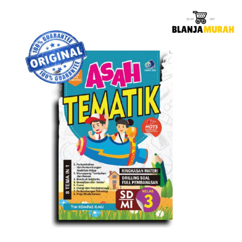 BUKU TEMATIK SD KELAS 3 - ASAH TEMATIK 8 TEMA IN 1 SD KELAS 3