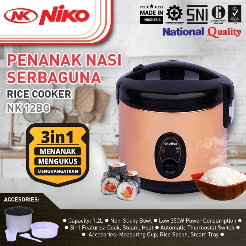Niko Magic Com 1.2 Liter 3in1 / Rice Cooker NK RC12
