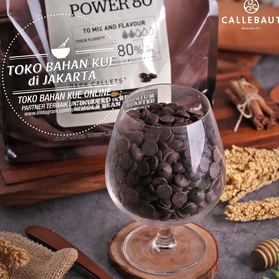 

Callebaut Power 80% 100gr Dark Chocolate Couverture Cokelat Pahit Coklat Baking Coin