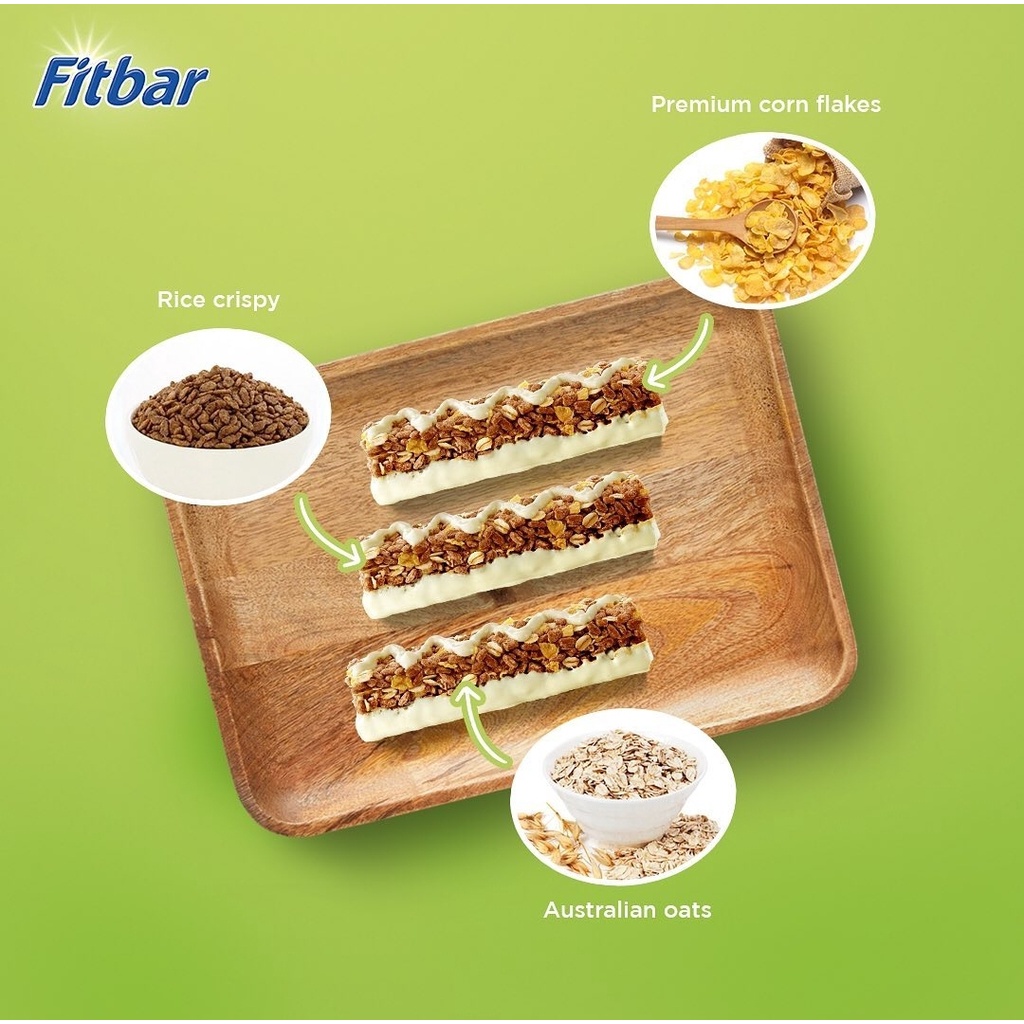 FITBAR Sereal Bar - Choco Tiramisu Fruits Nuts  - Cemilan Sehat Oat Gandum Instan - Snack Diet - Multigrain