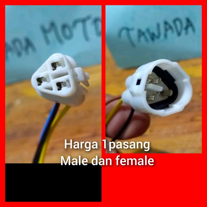 SOKET DLC YAMAHA 3PIN MALE DAN FEMALE