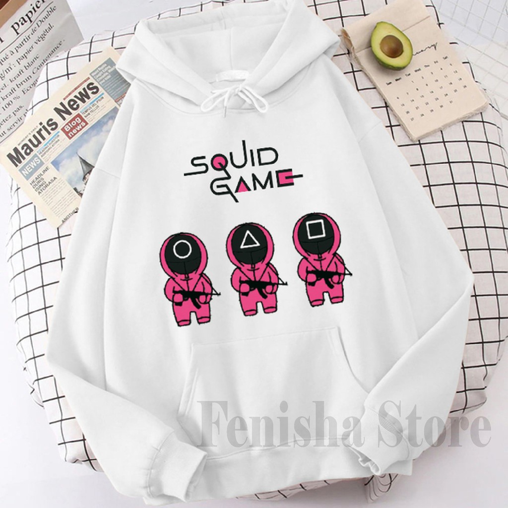 FenisahaStore Netflix Squid Game Jaket Sweater Hoodie Unisex  pria Dan Wanita Size M L XL XXL