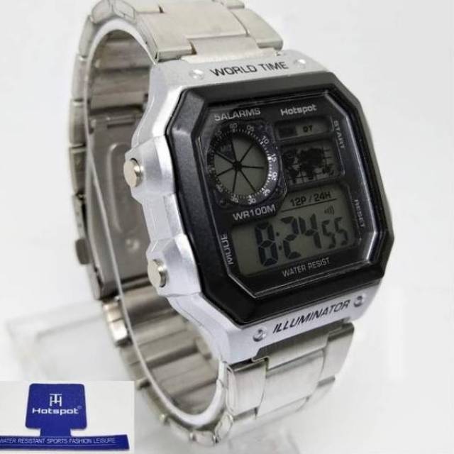 Jam tangan HOTSPOT ori DIGITAL rantai stell