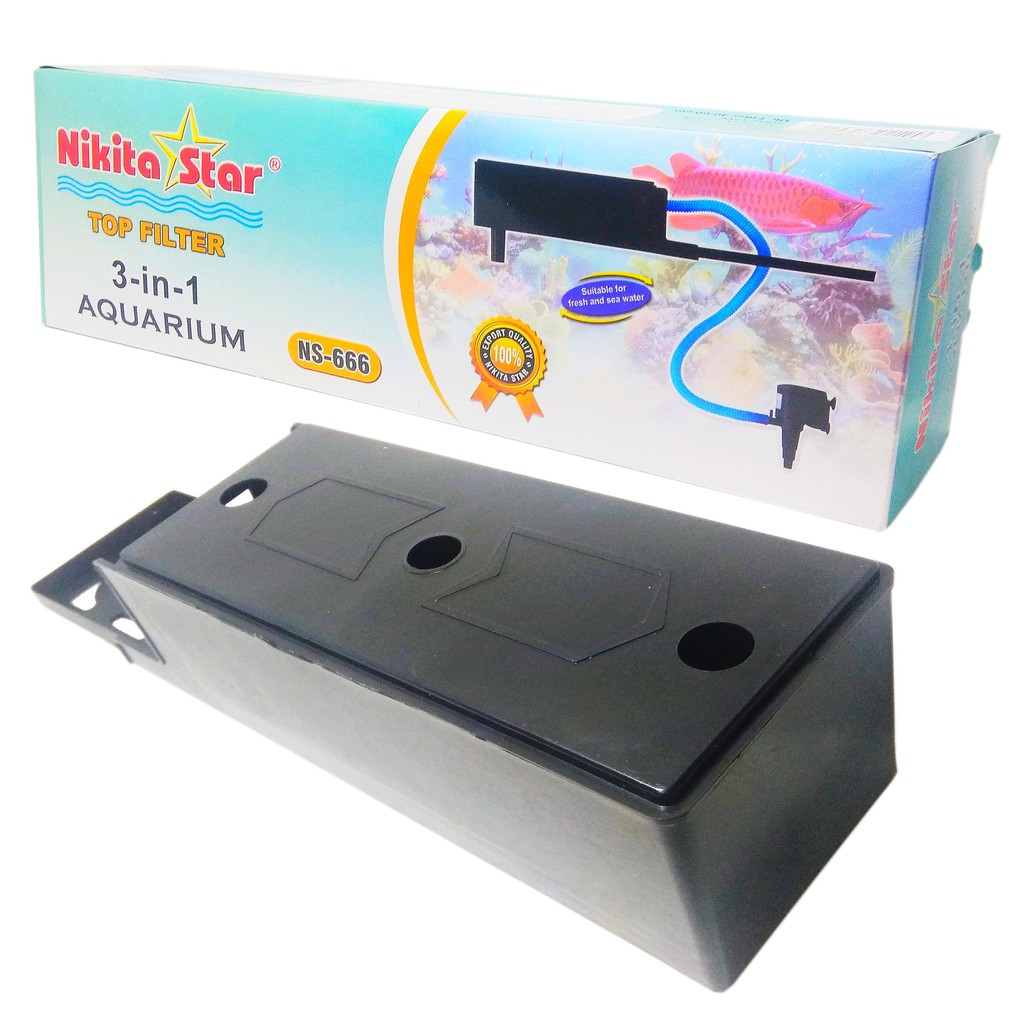 Nikita Star NS - 666 Aquarium Top Filter Satu Set Lengkap 15 W