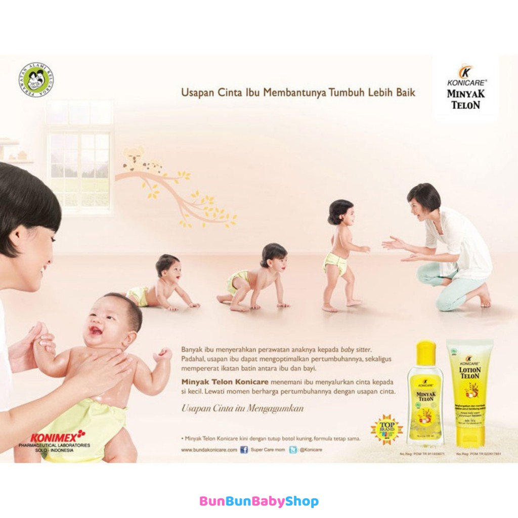 Konicare Minyak Telon Oil Perawatan Bayi New Born Baru Lahir Murah Perlengkapan Mandi Baby 60ml Bunb