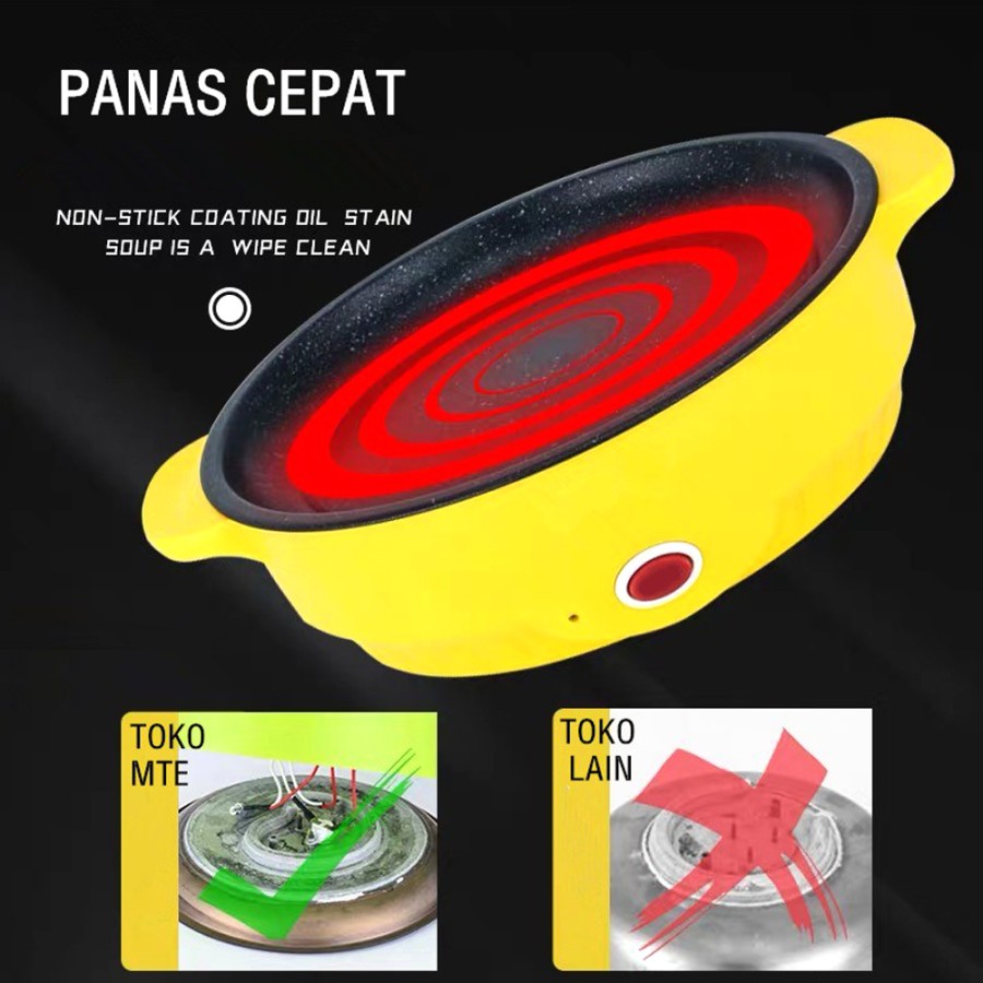 Korean pan fried 22cm listrik - wajan penggorengan elektrik