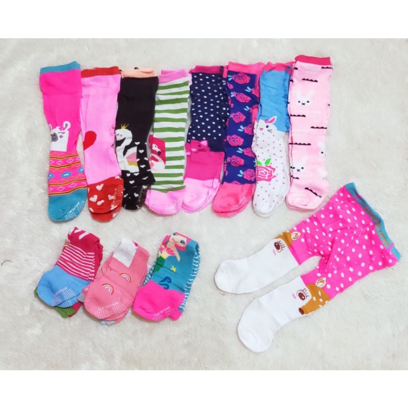 Legging Motif Bayi Tutup kaki Dan Buka kaki Bahan Cotton Rich