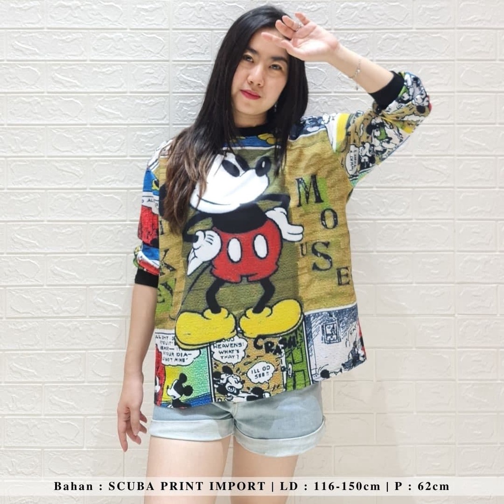 3470 kaos sweater mickey blur import