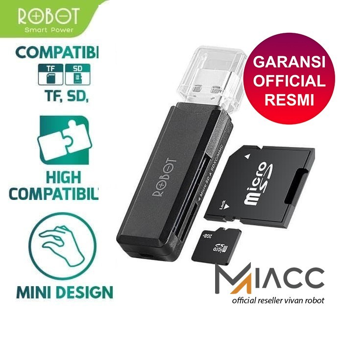 Robot CR102 SD Card &amp; Micro SD Card Reader USB3.0 Memory