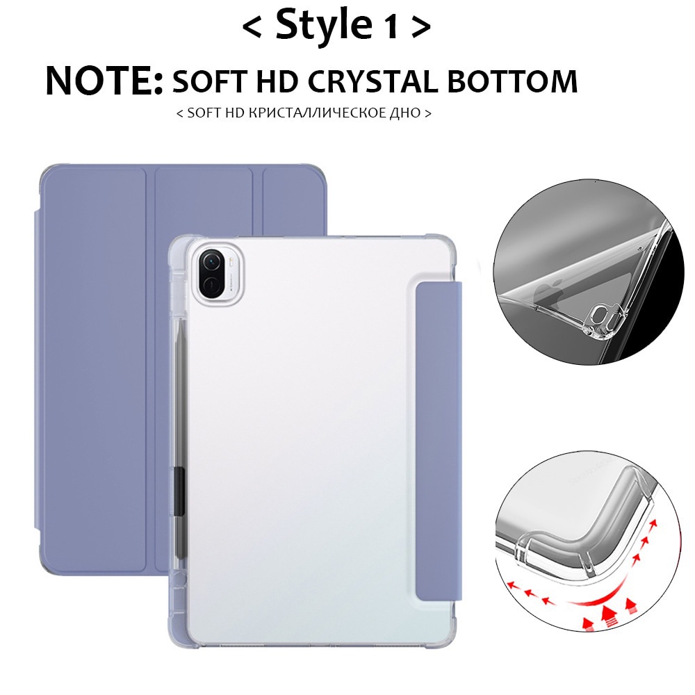 Xiaomi Mi Pad 5 Case With Pen Slot 11inch Magnetic Protective Cover Mipad5 Pro With Transparent Back Xiaomi Pad 5 Case Mipad 5 RedMi Pad