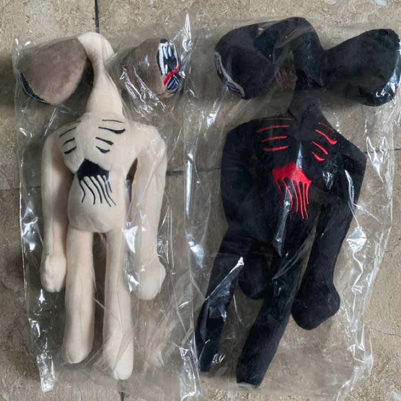 Hot Horror Game Plush Toys 35 cm Siren Head Plush Toy White Black Sirenhead Boneka Horror Karakter Peluches Mainan Hadiah