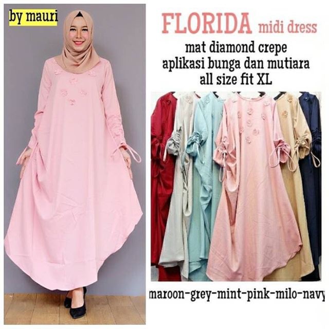 Florida Midi Dress Mutiara