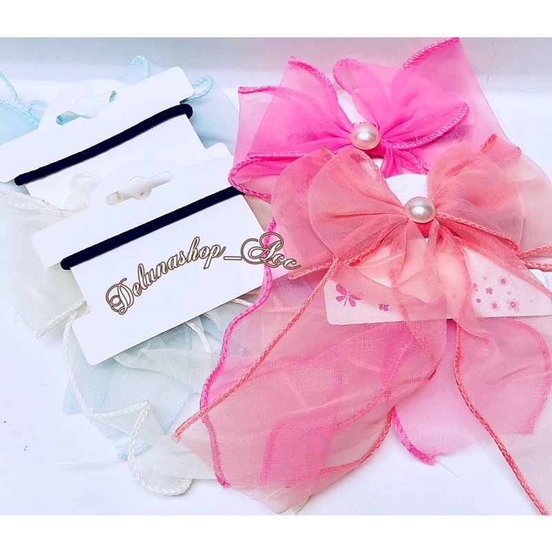 Delunashop_Acc ikat Rambut Wanita Bentuk Pita Panjang Import