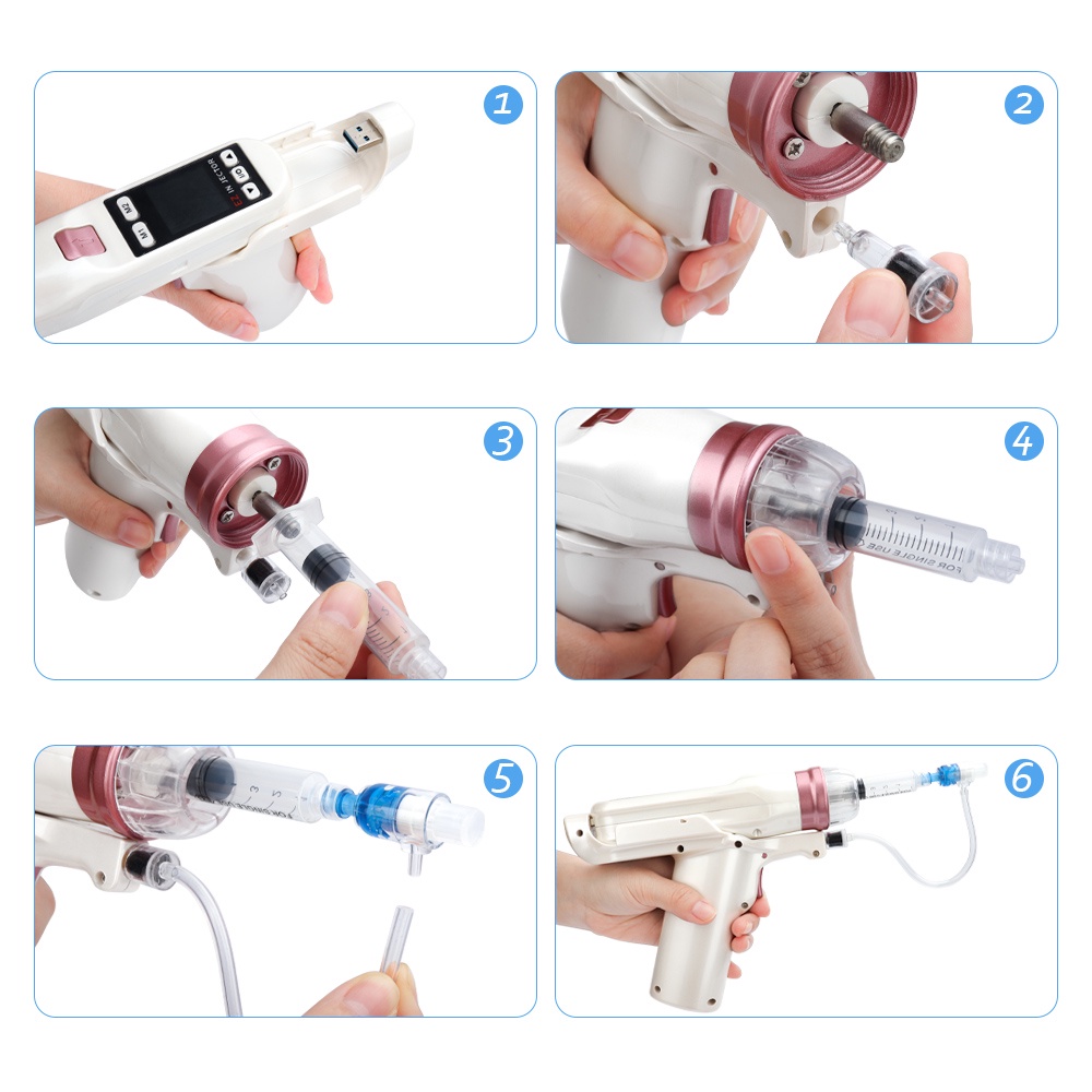 Alat kecantikan EZ Tekanan Negatif injeksi serum pressure mesotherapy needle Mesotheraphy Mesogun Ez injector