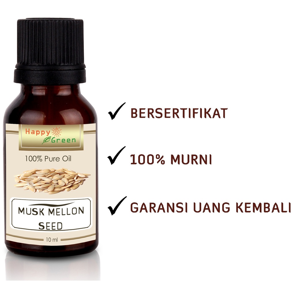 Happy Green Musk Melon Seed Oil - Minyak Biji Melon Orange 100% Murni