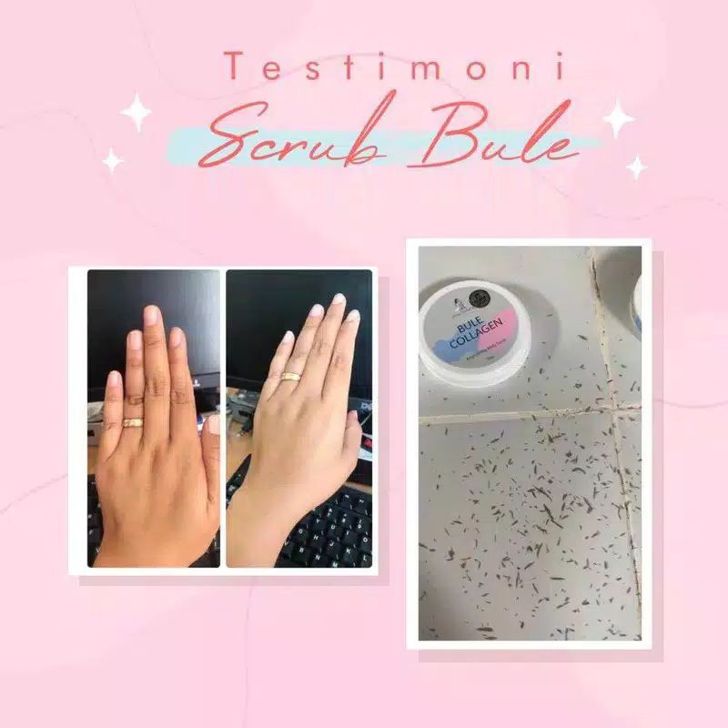 (GRATIS TAS MAKEUP) BULE COLLAGEN BODY WHITENING BODY CARE SCRUB PERONTOK DAKI PEMUTIH BADAN