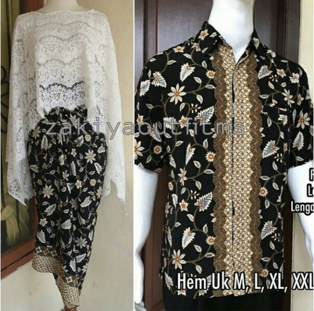 COUPLE LACE CAPE NAVY / CAPE COUPLE / KEBAYA COUPLE / COUPLE BROKAT / KEBAYA KONDANGAN