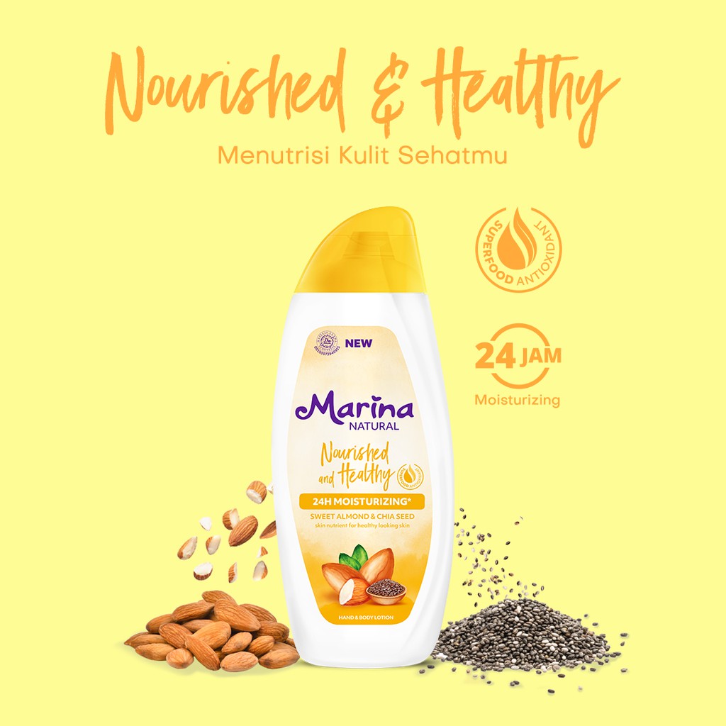 marina natural body lotion 335ml//475ml