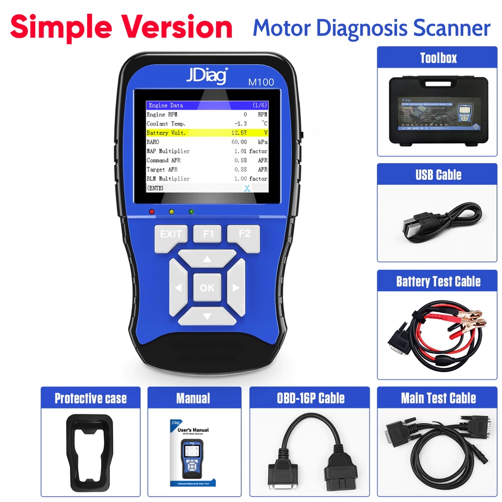 Jdiag M 100 Diagnosis Scanner/Alat Scanner Injeksi - Aneka Importir