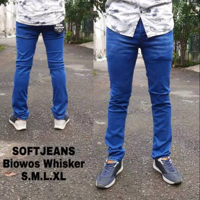 Celana Jeans Stret Panjang Pria Celana Jeans Stret Shoop Jeans Size:S-XL