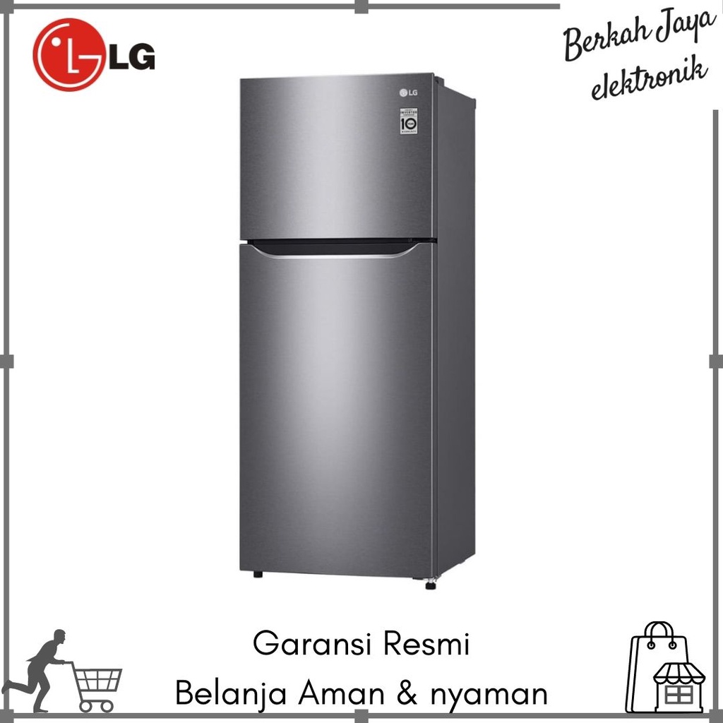 LG KULKASC 2 Pintu Inventer GN-B215SQMT 70 Watt Tanpa Bunga Es