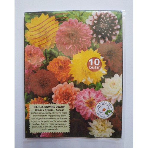 Benih Biji Bunga Dahlia Unwins Dwarf Pack - Als Garden