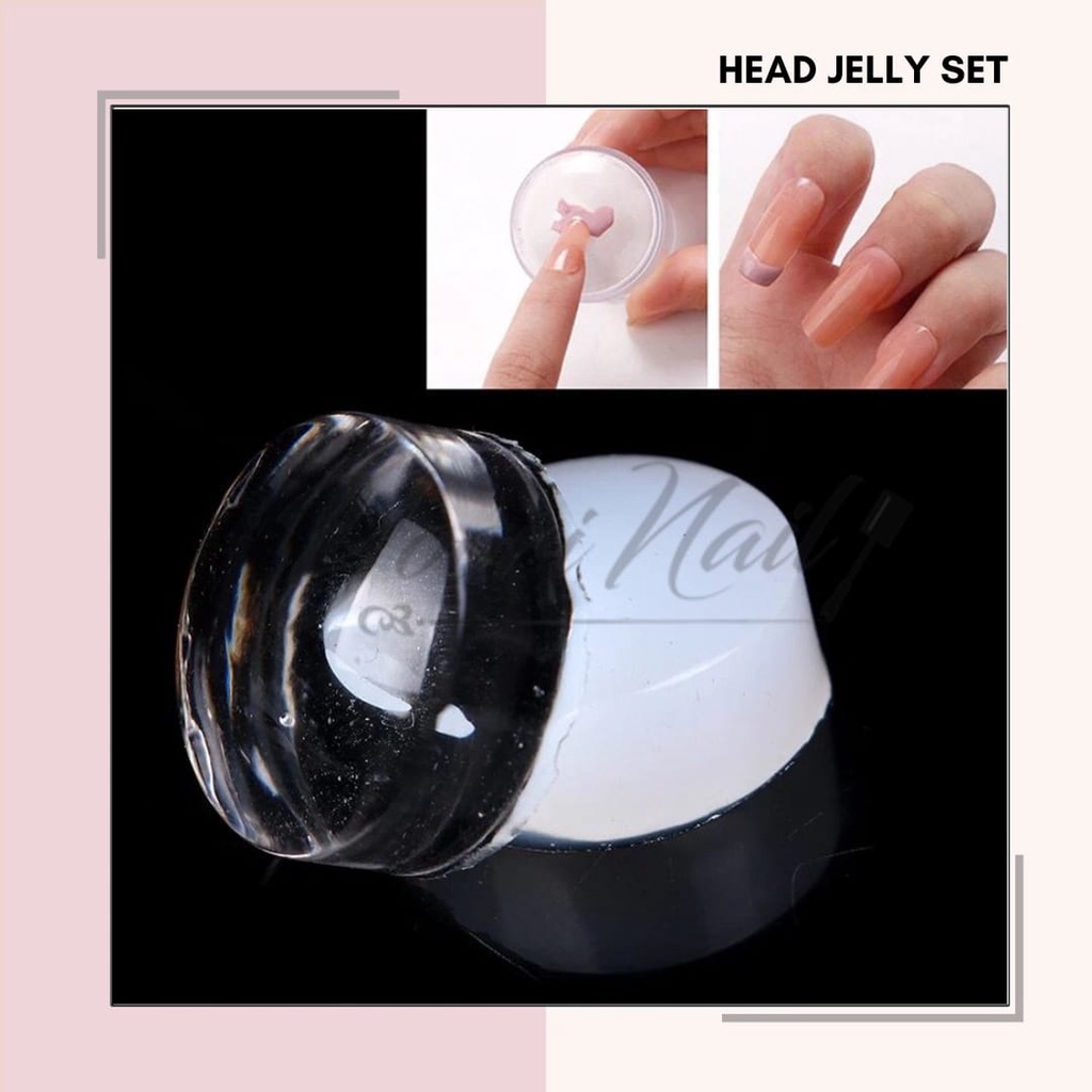 Head jelly silicon stamp nail art refill stamping nails pure jelly pengganti kepala stamp stamper