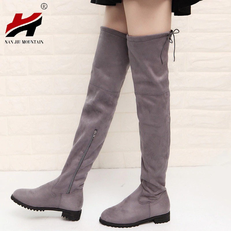 womens suede knee high boots