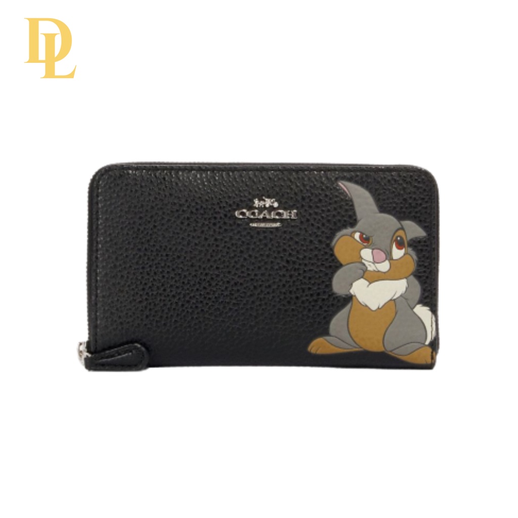 Disney X Coach Medium Zip Around Wallet With Thumper (93768)