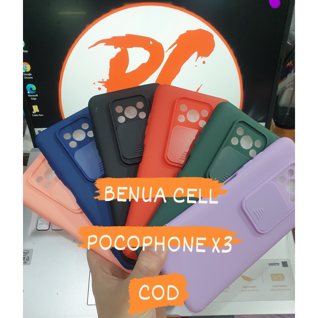 POCO X3 - CASE SLIDE KAMERA POCOPHONE X3 NFC - SOFTCASE SLIDING KAMERA POCO X3 NFC - BC