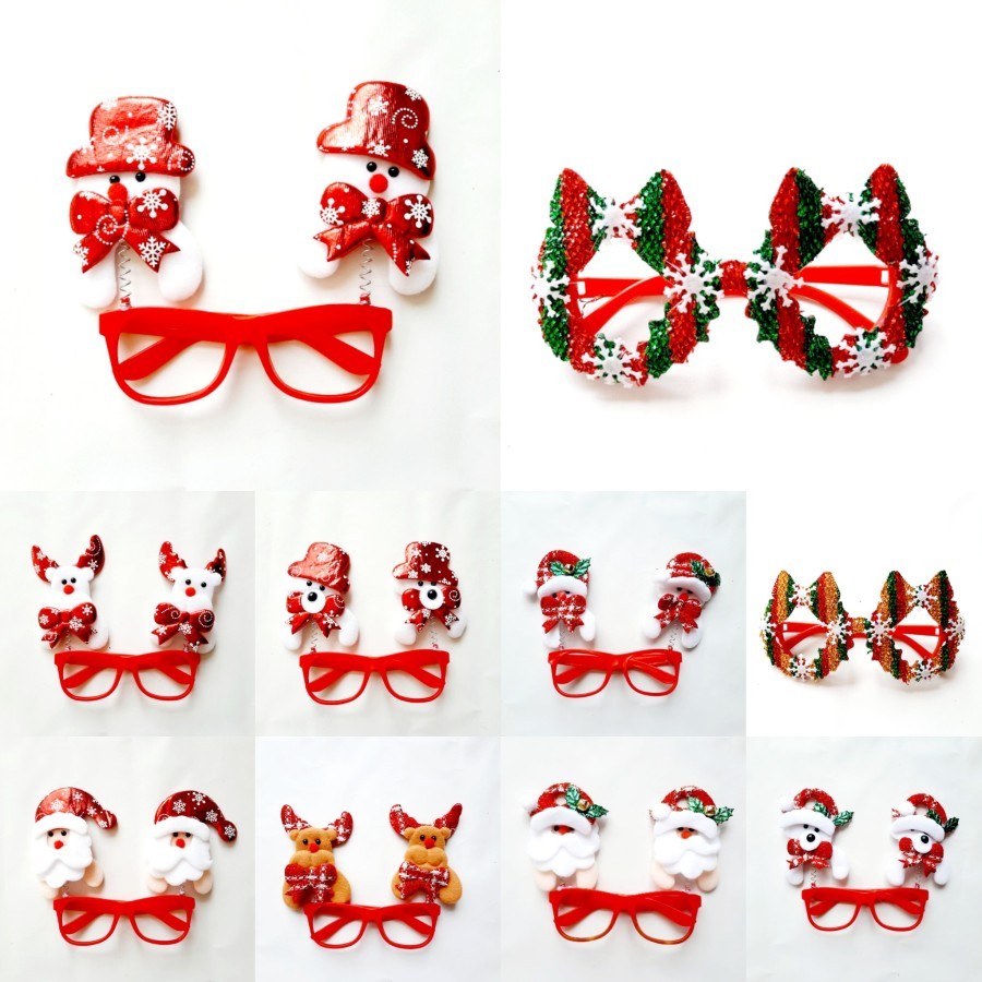 Kacamata Natal Per Double Kostum Santa Snowman Christmas Costume Murah