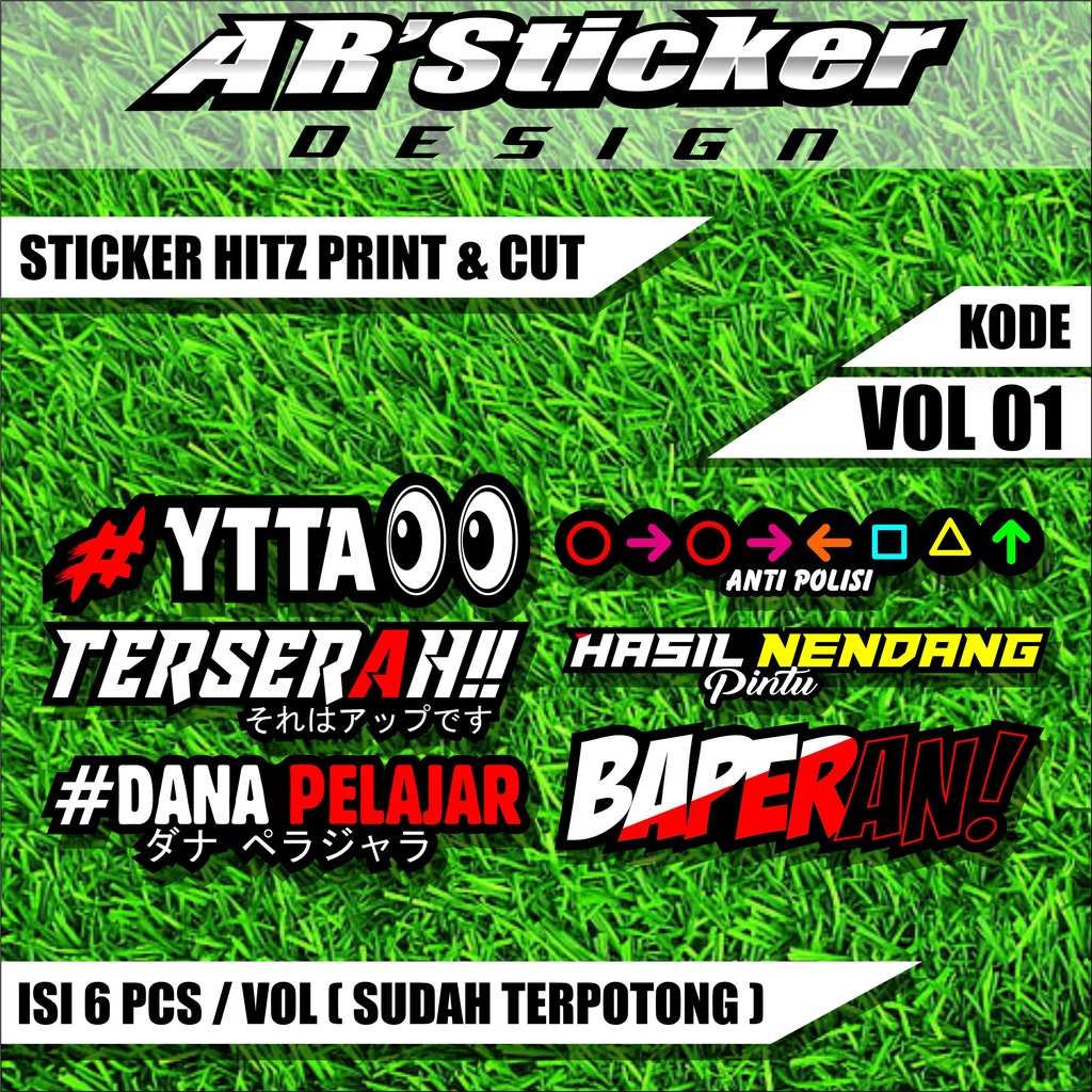 

STIKER PACK RACING PRIN CUT VINYL STICKER MOTOR RACING GROSIR 1SET LEBIH MURAH SETIKER LABEL ANTI AIR AR