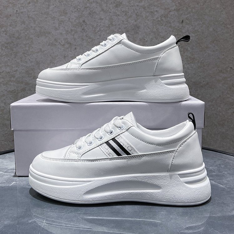 DNY Sepatu Sneakers Putih Wanita Spatu Olahraga Cewek Terbaru Import Korea 0168-Hitam