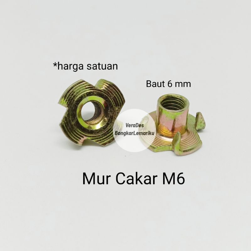 Mur Cakar M6 / T Nut