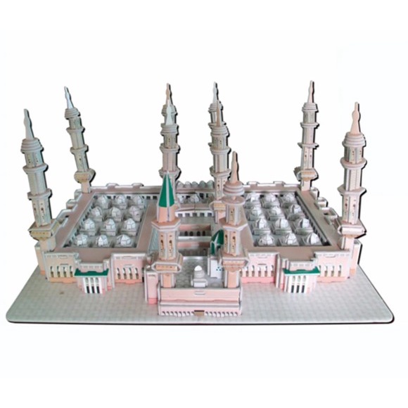 Miniatur Puzzle 3D Masjid AL NABAWI MADINAH - Miniature Bangunan Ibadah - Koleksi Pajangan - Hadiah Ulang tahun Dewasa