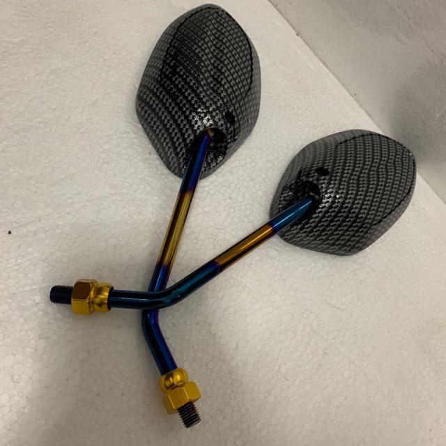 SPION SEPION  BEAT BEAT ESP SUPRA MEGA PRO VARIO 150 VAERIO 125 WAVE TIGER FUFI KHARISMA LEGENDA GRAND CARBON TANGKAI PANJANG TWO TONE BLUE XXX-Beat pnjang two tone