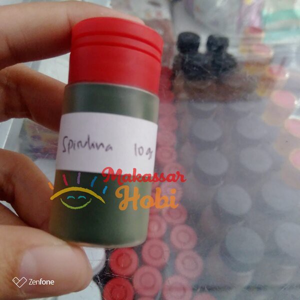 Spirulina Powder Bubuk 10gr Pakan Daphnia Magna Artemia Kutu Air Kutir