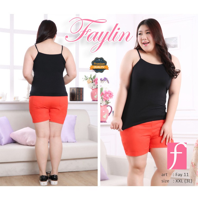 FAYLIN | Tanktop Wanita Tali Kecil Katun JUMBO / Atasan Wanita JUMBO / art FAY 11 XXL