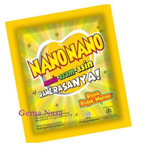 

Nano Nano Permen Manisan Buah Rasa Rujak Nanas 3 Sachet