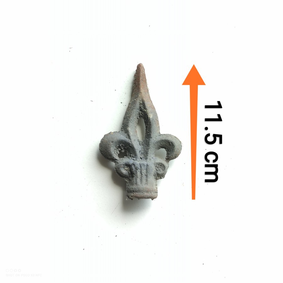 Ornamen Pagar Besi Cor Tombak Keraton Tanpa Gagang Uk. 11,5 cm