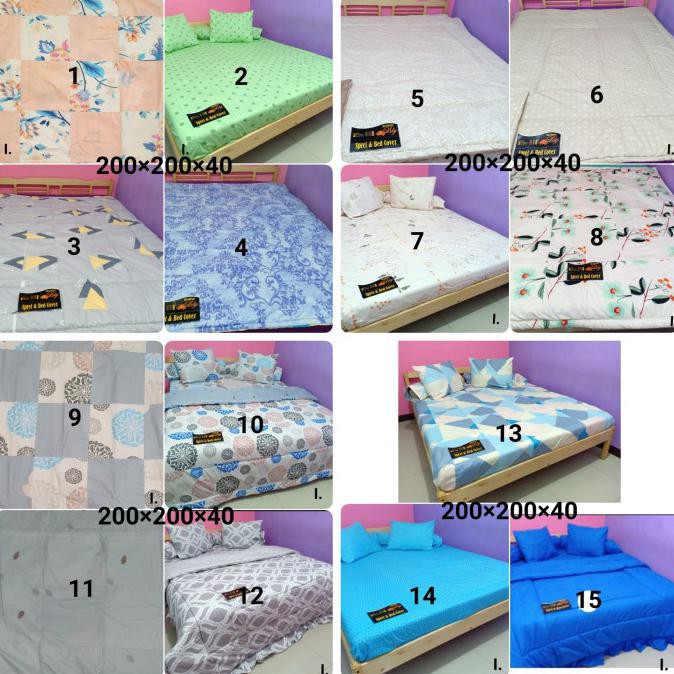 Ready Stok - Sprei Perca My Love Ukuran 200X200 Extra King Size Tinggi 40Cm