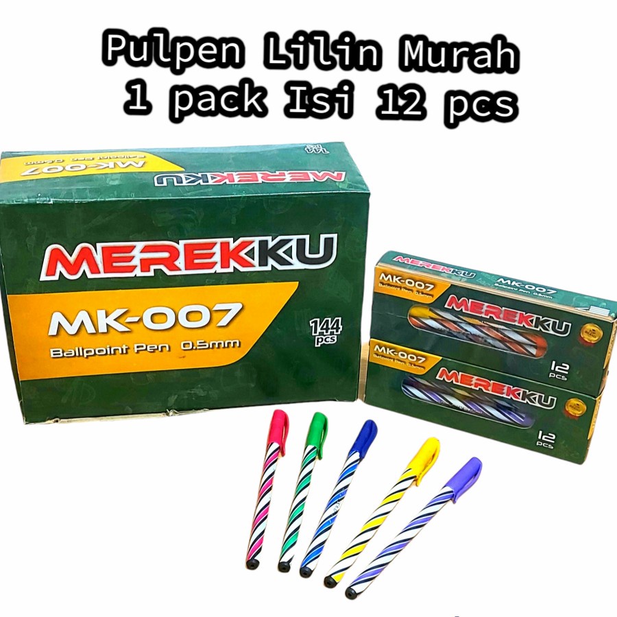 

Bolpen Pulpen Ulir Lilin Termurah dapat 12 pcs