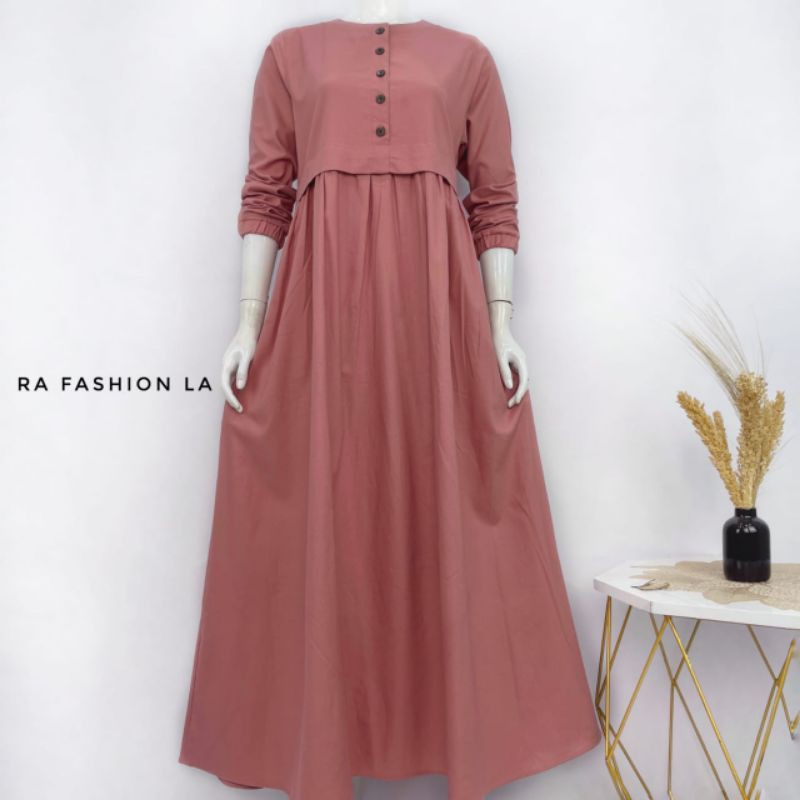 Gamis linen import RA